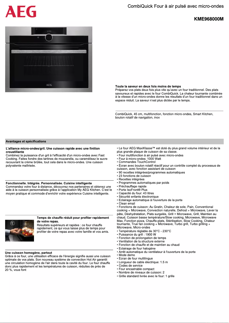Imagen de la primera página del manual del dispositivo KME968000M