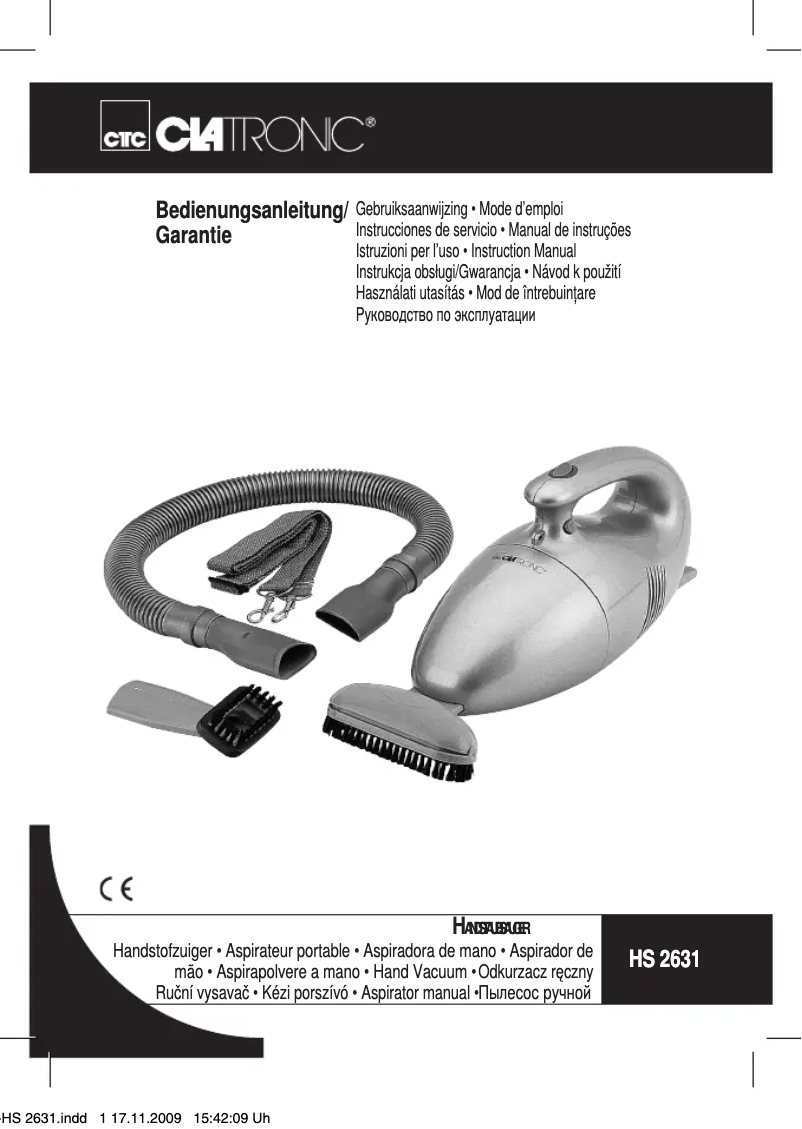 Página nº 1 - Manual de usuario Clatronic HS 2631