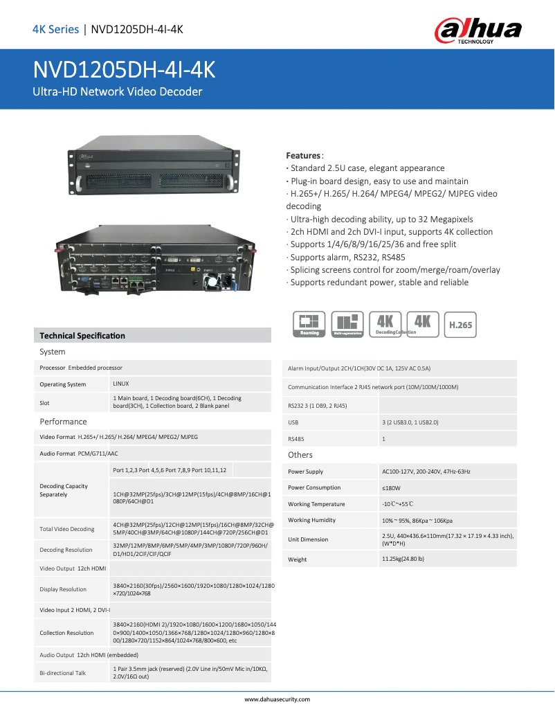 Imagen de la primera página del manual del dispositivo NVD1205DH-4I-4K