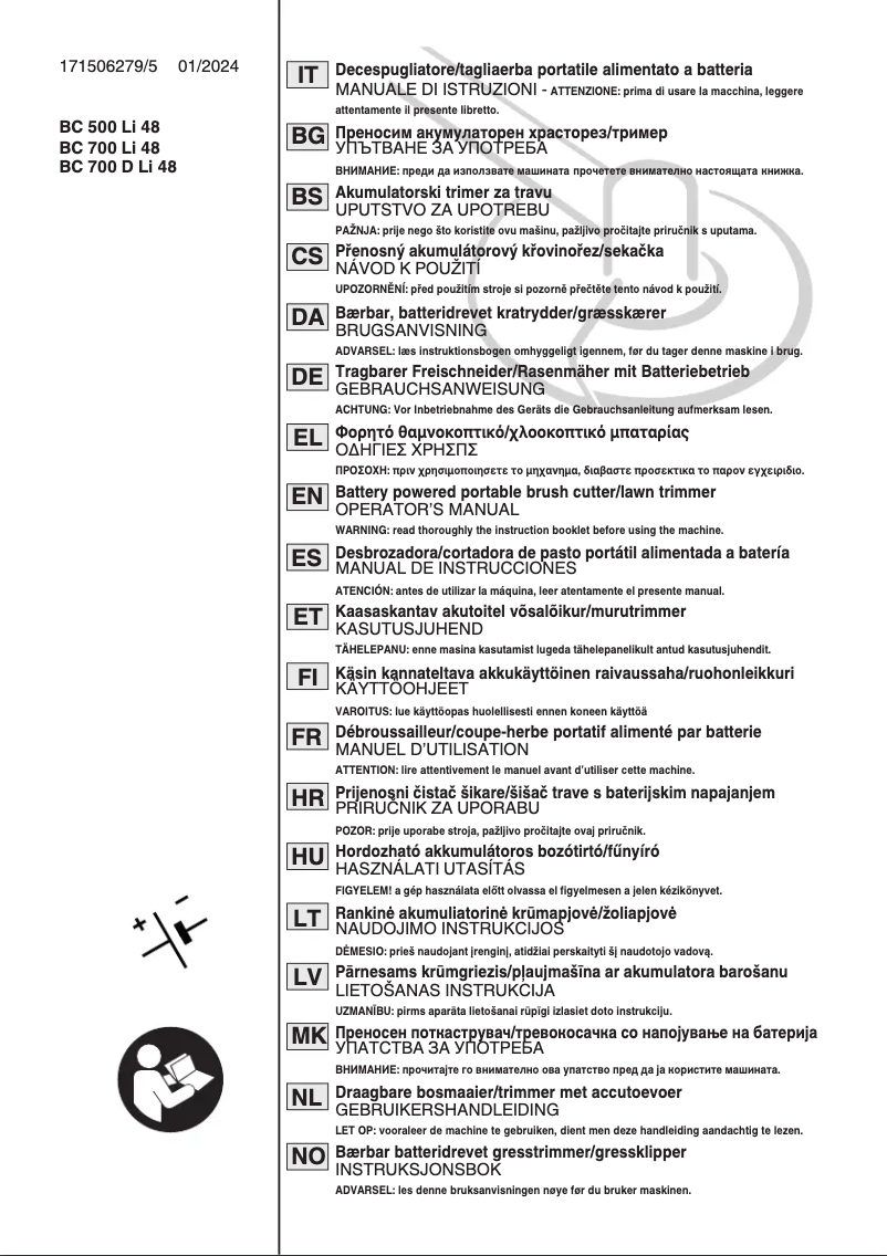 Imagen de la primera página del manual del dispositivo BC 700e B