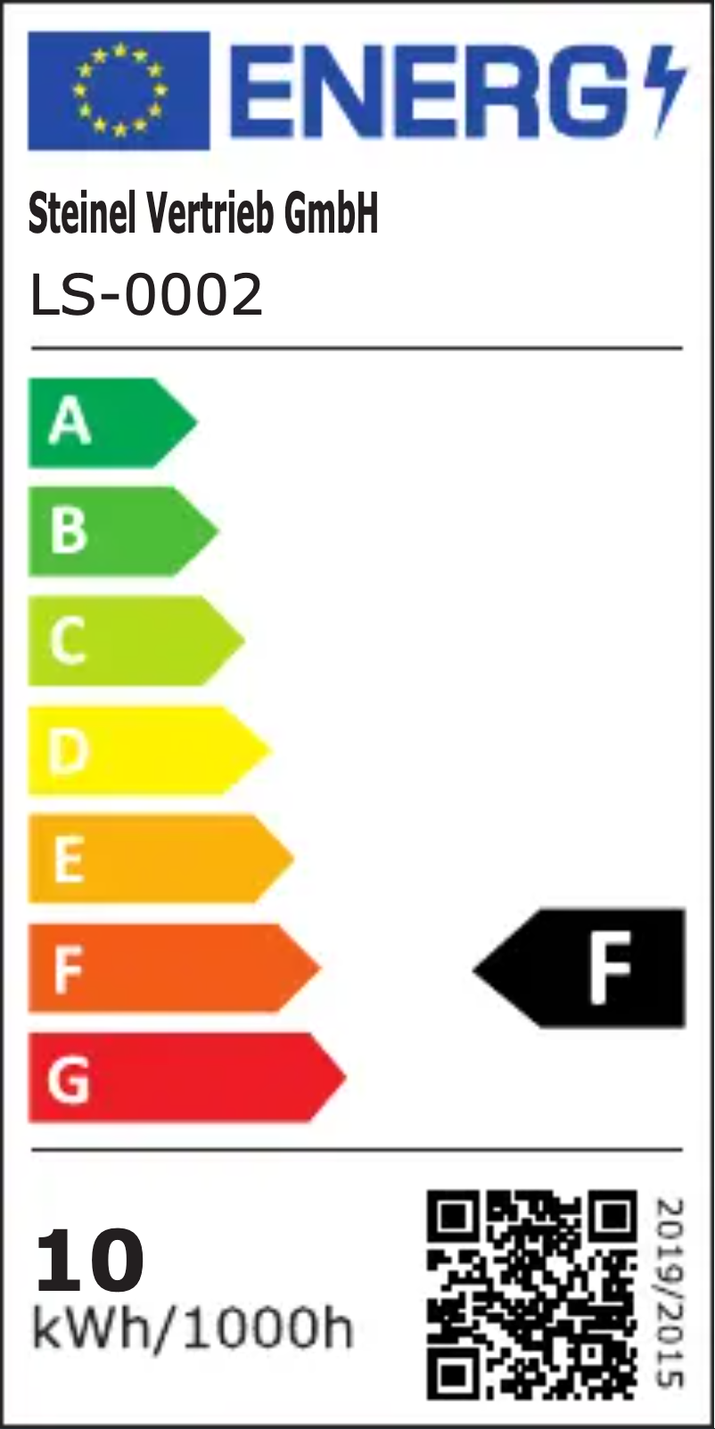 Página 1 del manual Etiqueta energética Steinel L 260 S