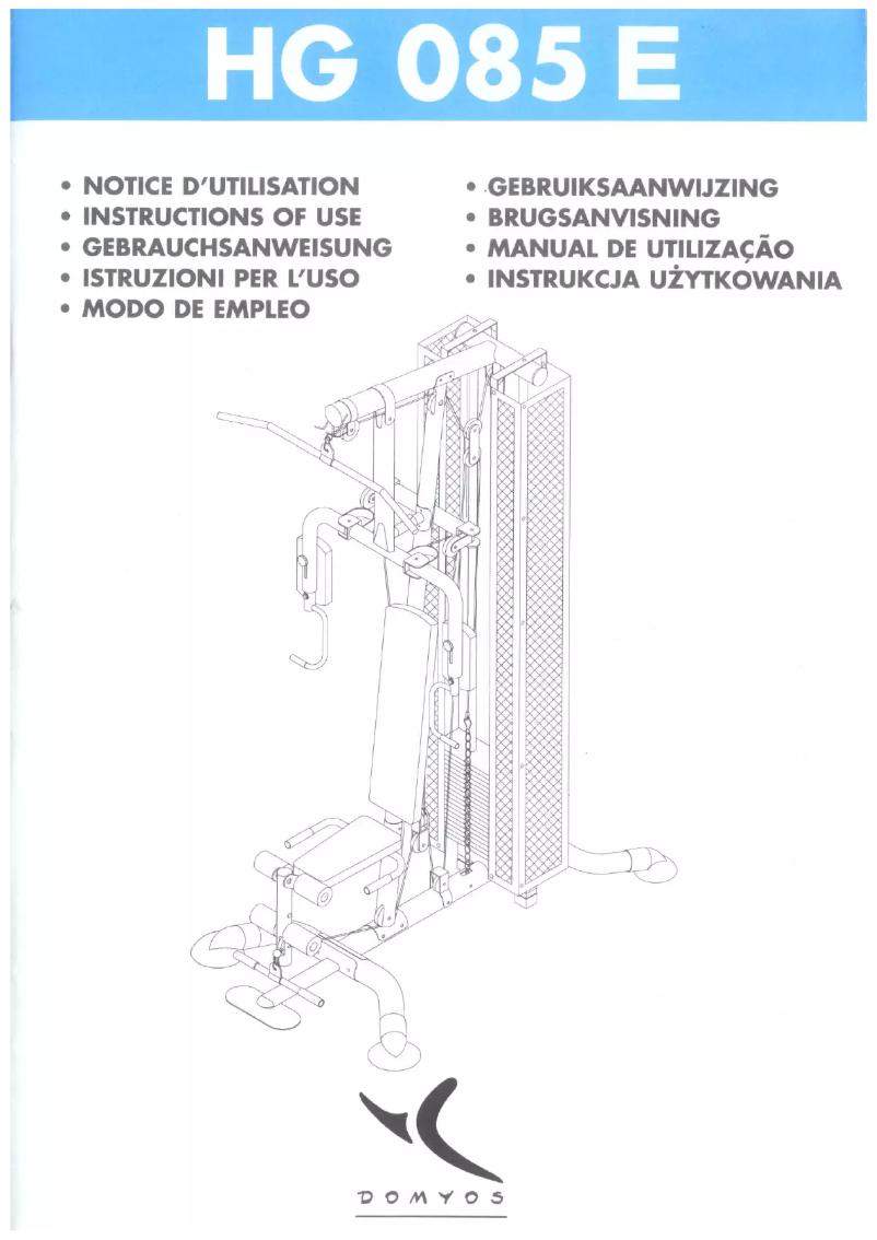 Imagen de la primera página del manual del dispositivo HG 85