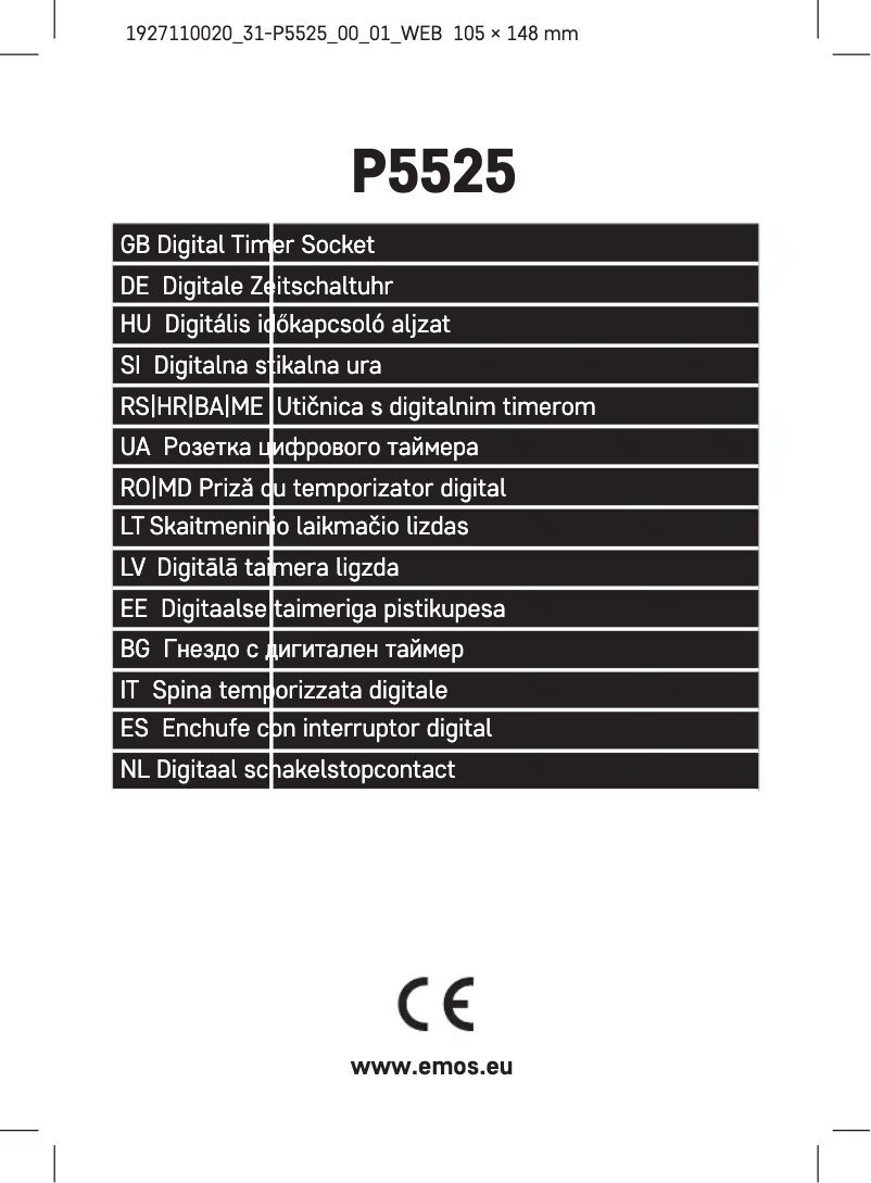 Página 1 del manual Manual de usuario Emos P5525