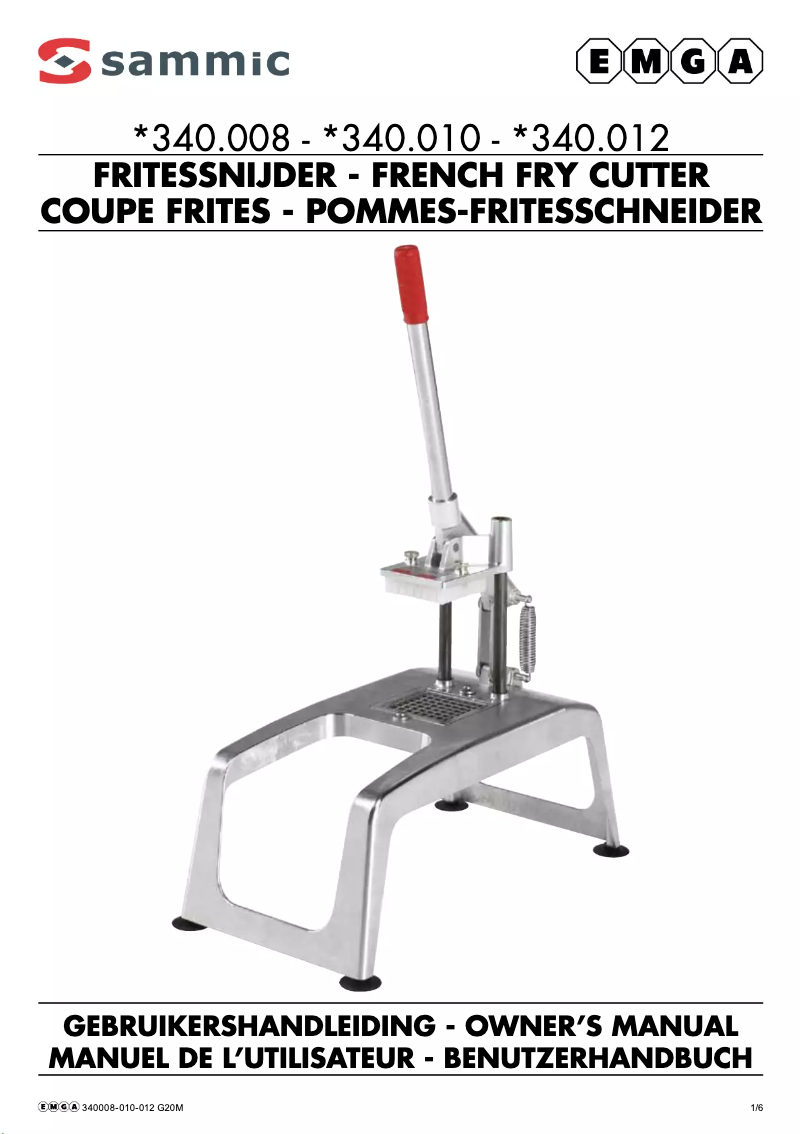 Página 1 del manual Manual de usuario Sammic 340008