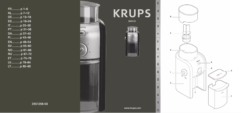 Imagen de la primera página del manual del dispositivo Expert GVX242
