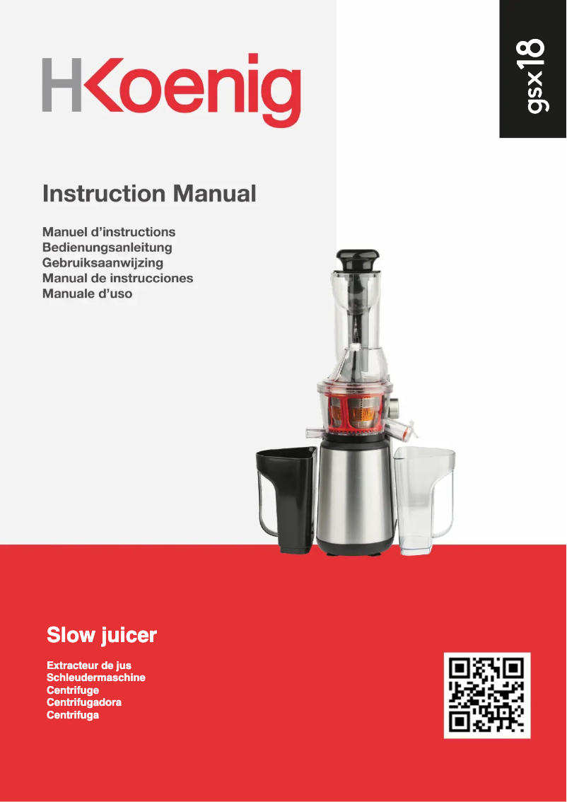 Imagen de la primera página del manual del dispositivo GSX18