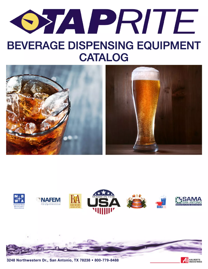 Página 1 del manual Ficha técnica Taprite Commercial 43-0110-00