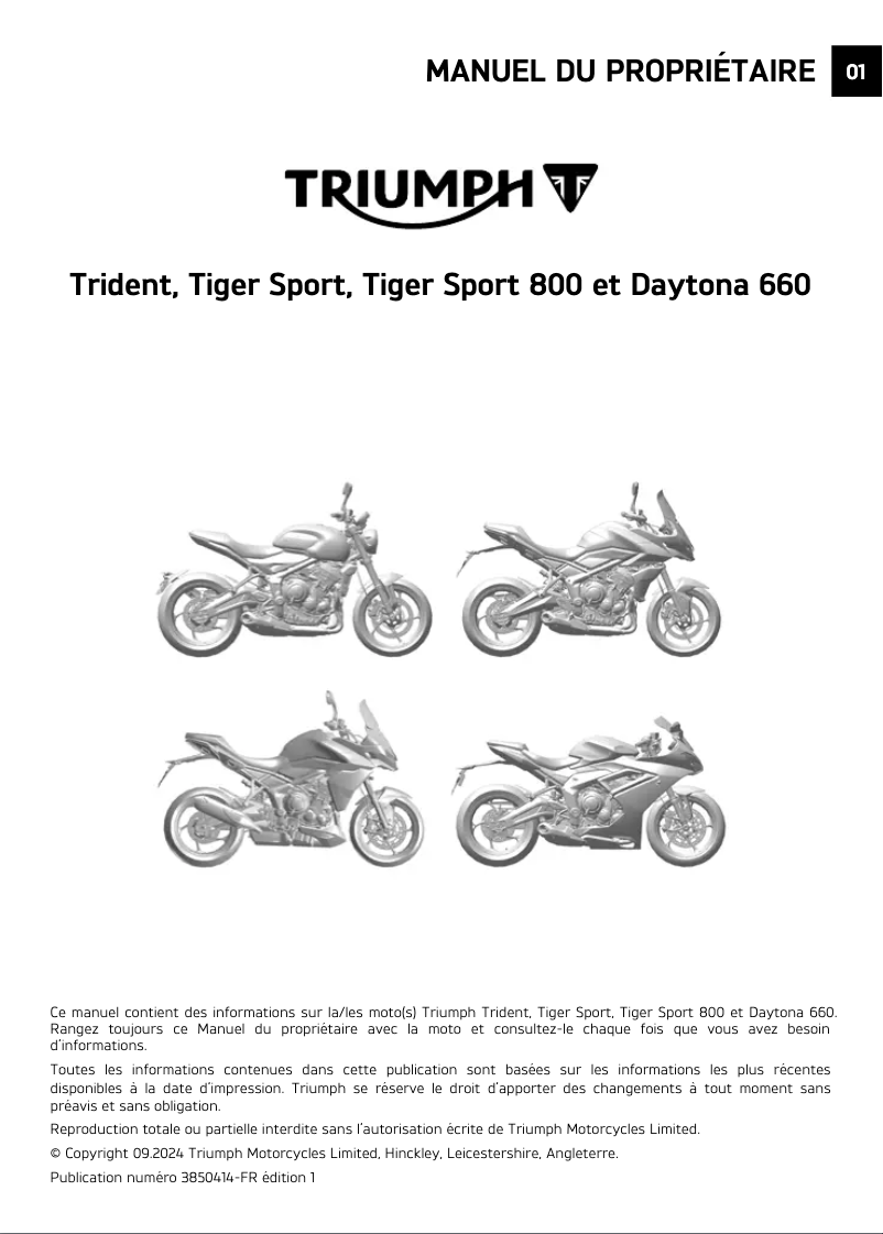 Imagen de la primera página del manual del dispositivo Daytona 660 (2024)