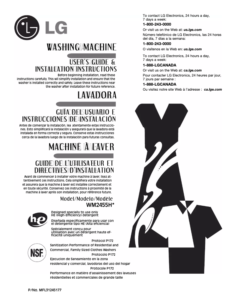 Imagen de la primera página del manual del dispositivo WM2455HG