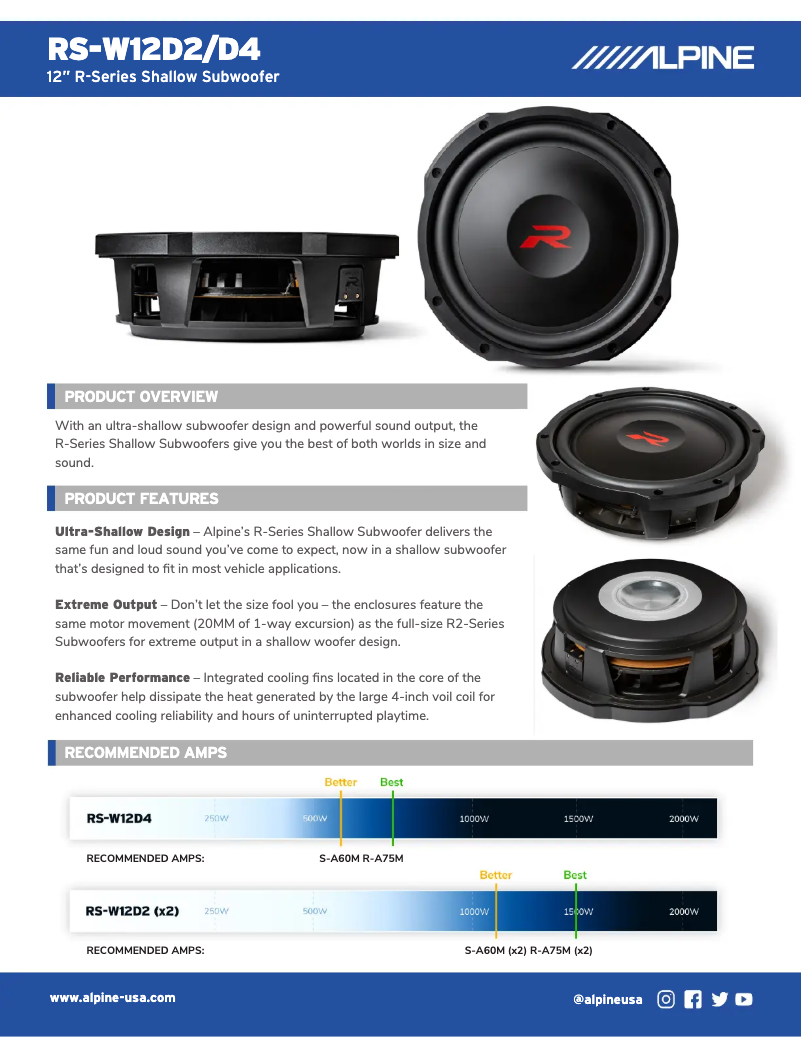 Página nº 1 - Ficha técnica Alpine RS-W12D2