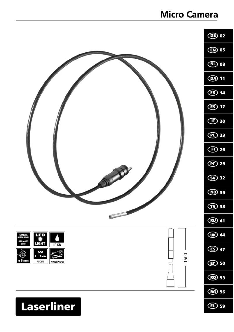 Página 1 del manual Manual de usuario Laserliner Micro Camera