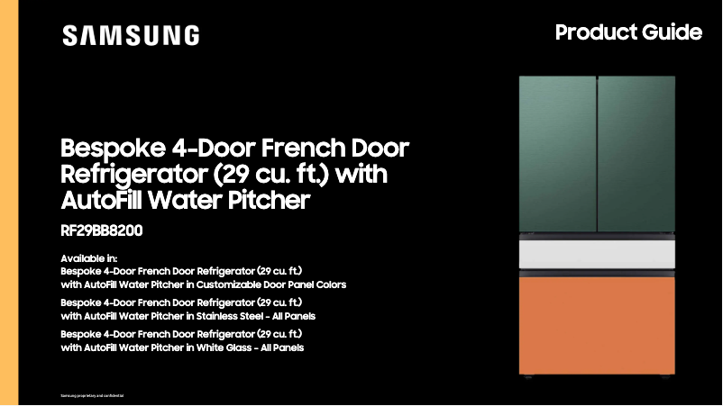 Página 1 del manual Folleto Samsung RF29BB8200AP