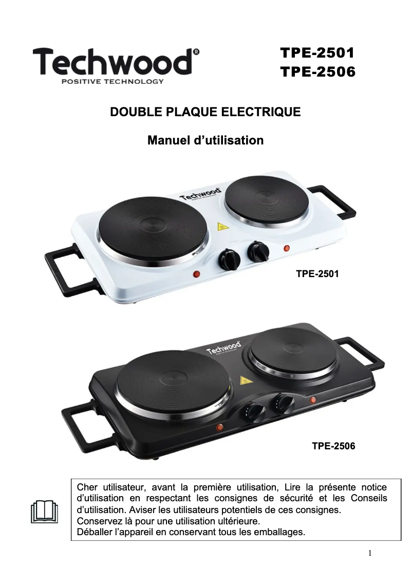 Página 1 del manual Manual de usuario Techwood TPE-104