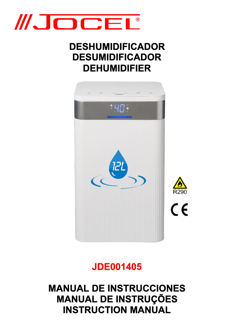 Imagen de la primera página del manual del dispositivo JDE001405