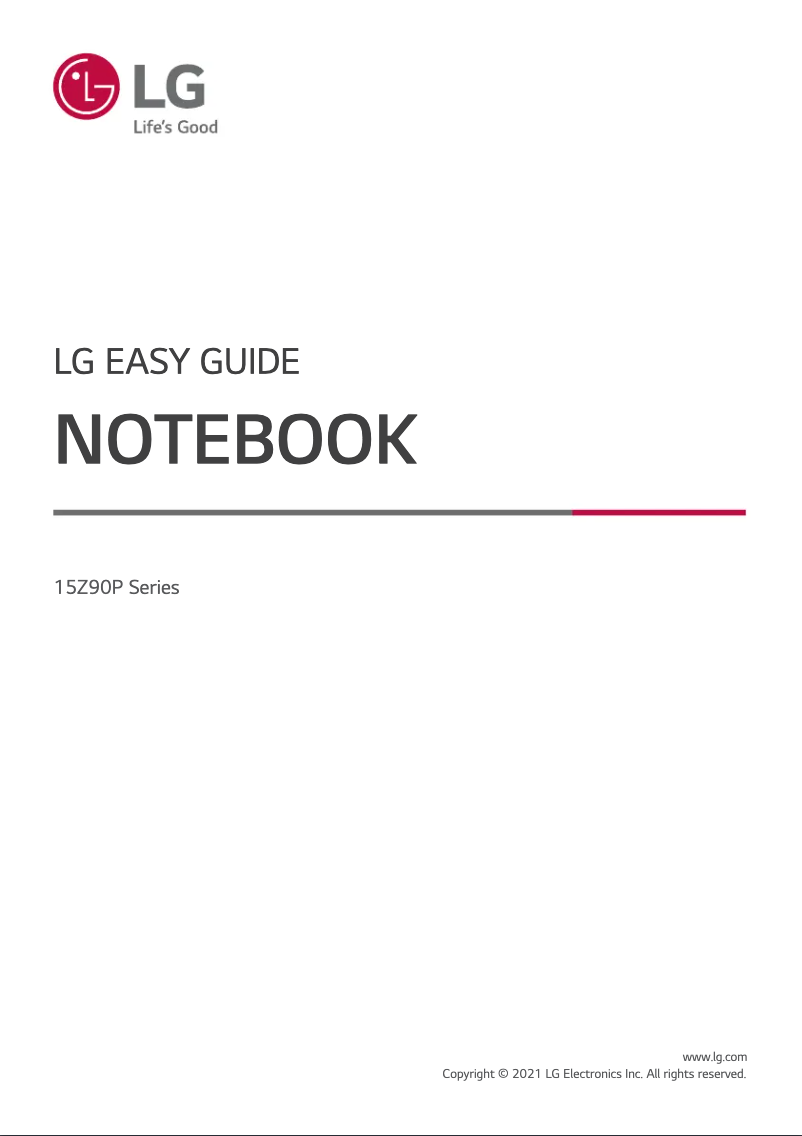 Imagen de la primera página del manual del dispositivo Gram 15Z90P-K