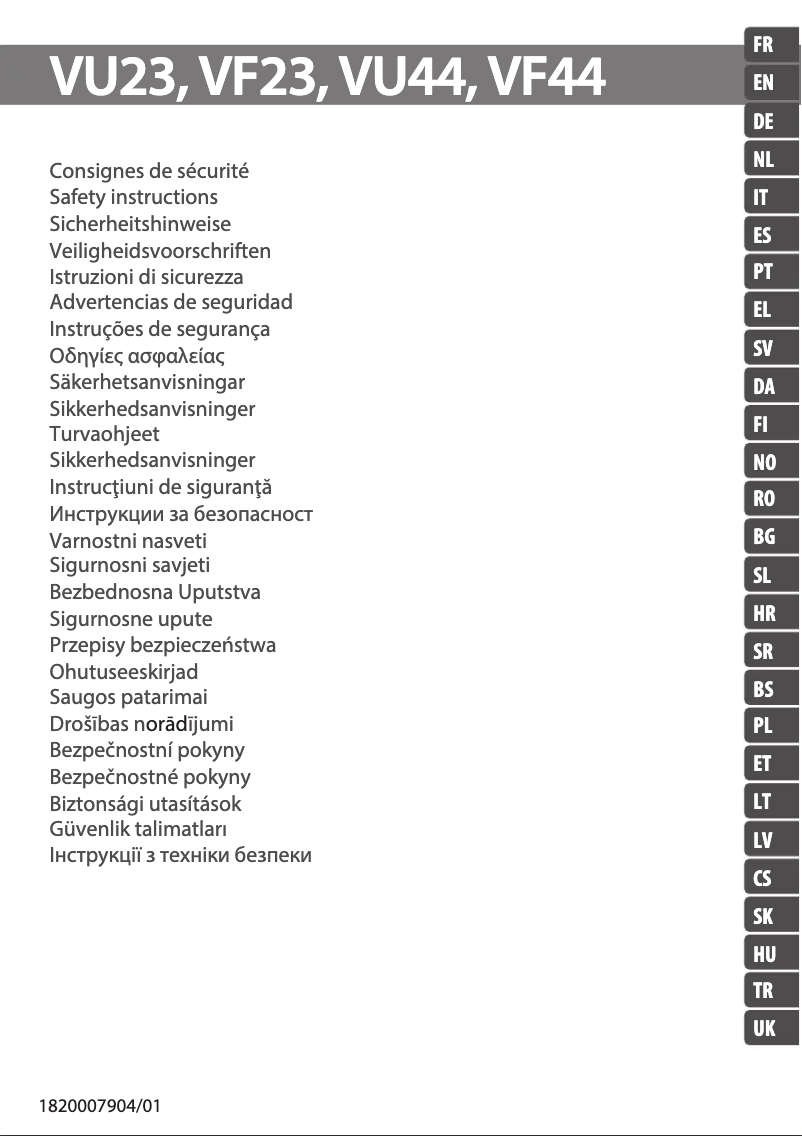 Imagen de la primera página del manual del dispositivo Essential Plus VU4410
