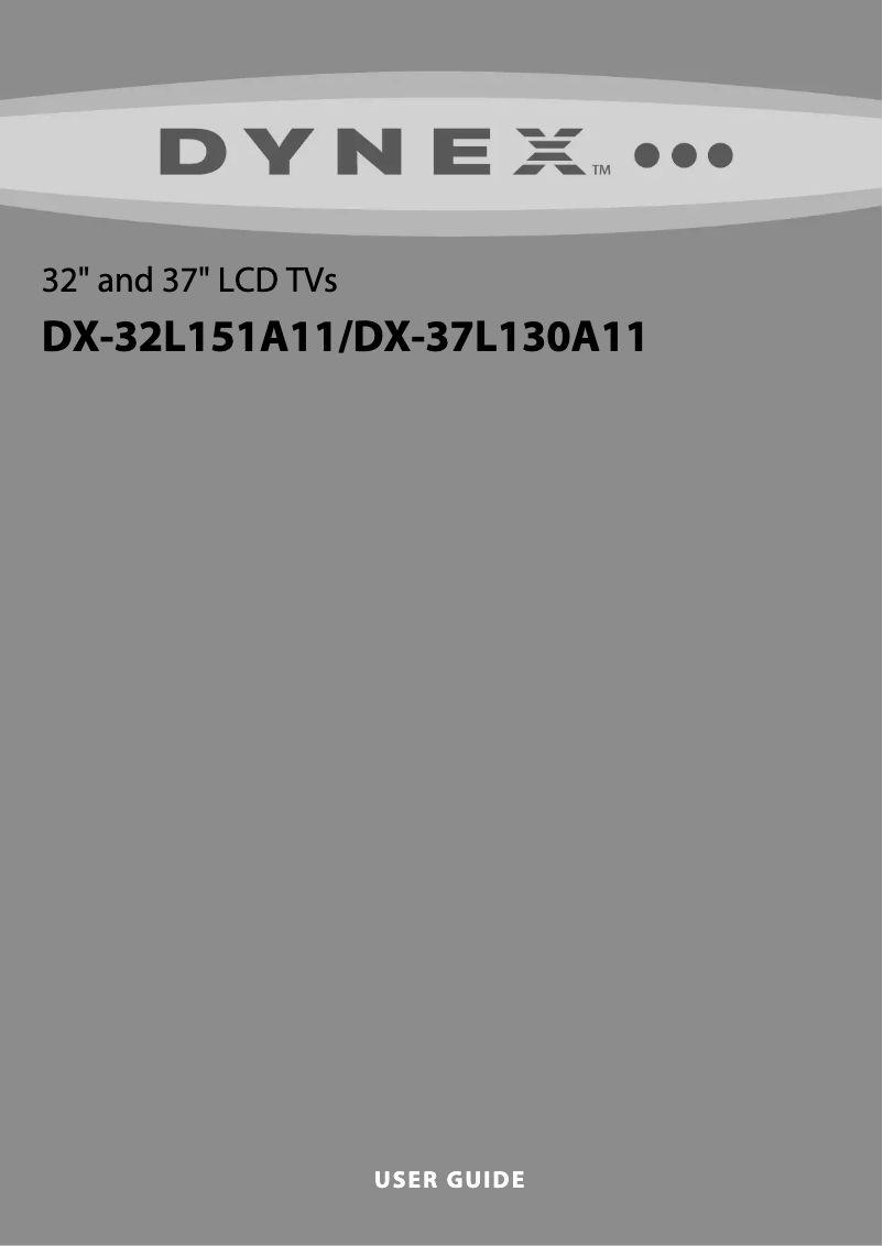 Página nº 1 - Manual de usuario Dynex DX-37L130A11