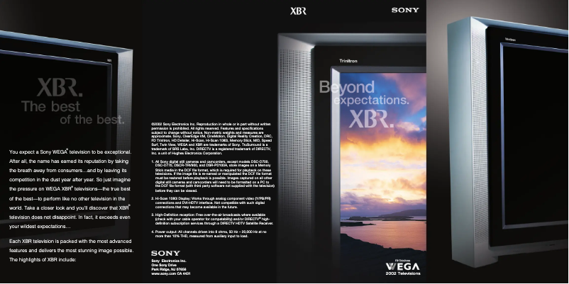 Página 1 del manual Folleto Sony KV-34XBR800