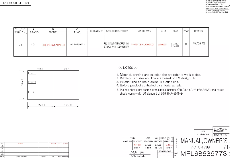 Página 1 del manual Manual de usuario LG WM3085CW