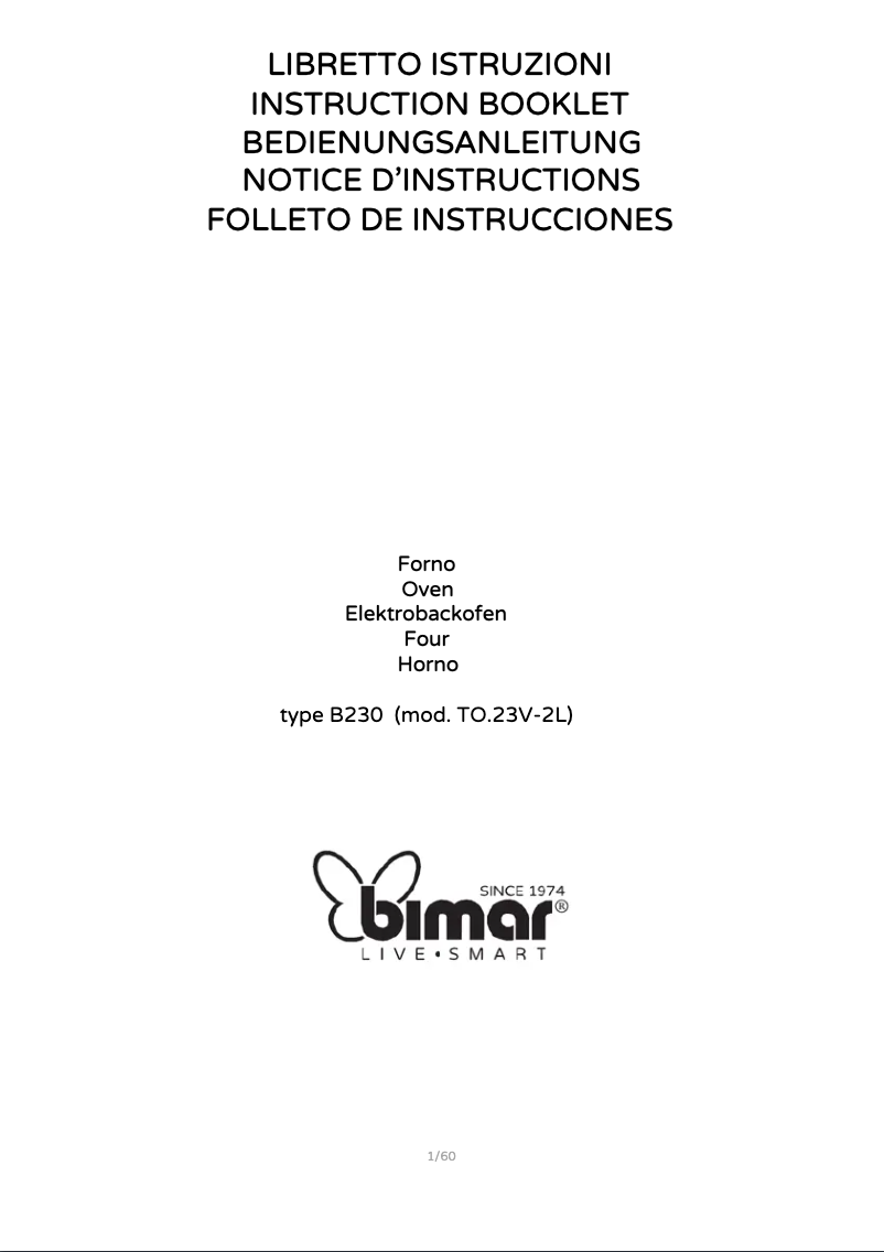 Imagen de la primera página del manual del dispositivo B230