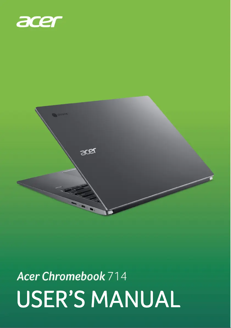 Imagen de la primera página del manual del dispositivo Chromebook 714