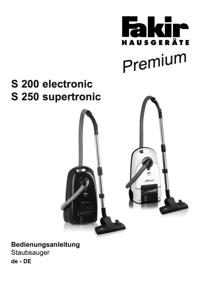 Página 1 del manual Manual de usuario Fakir Premium S 200