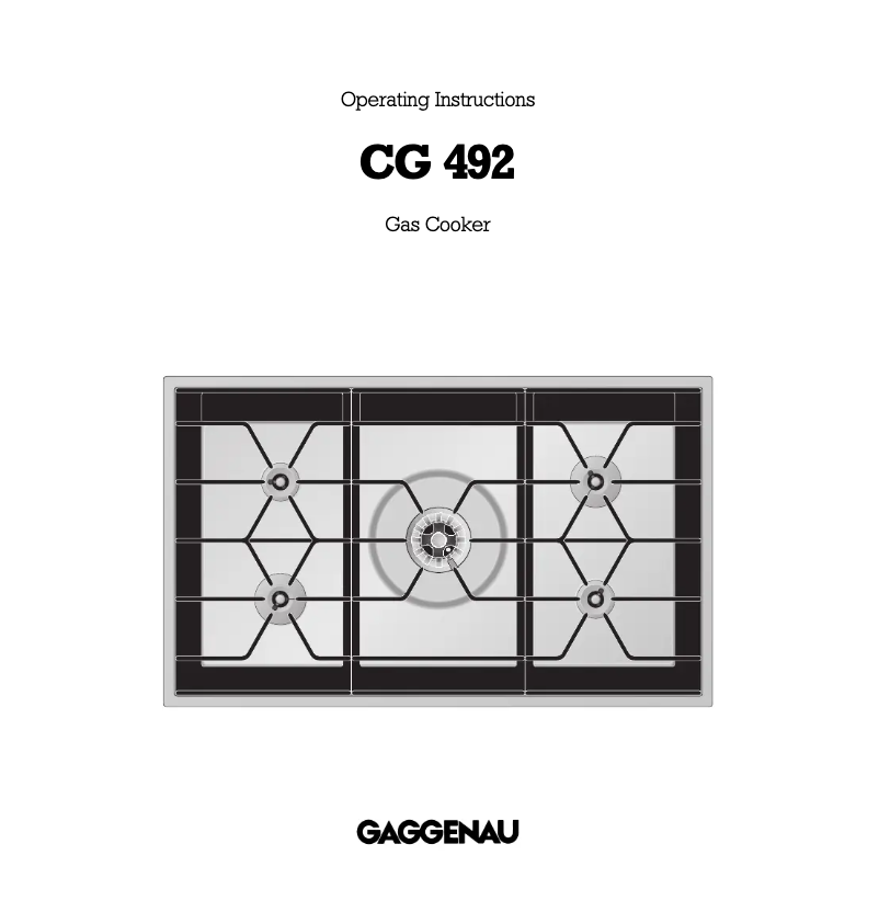 Imagen de la primera página del manual del dispositivo CG 492