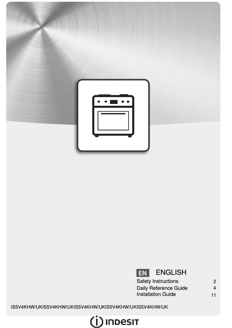 Página nº 1 - Manual de instrucciones Indesit IS5V4KHW/UK
