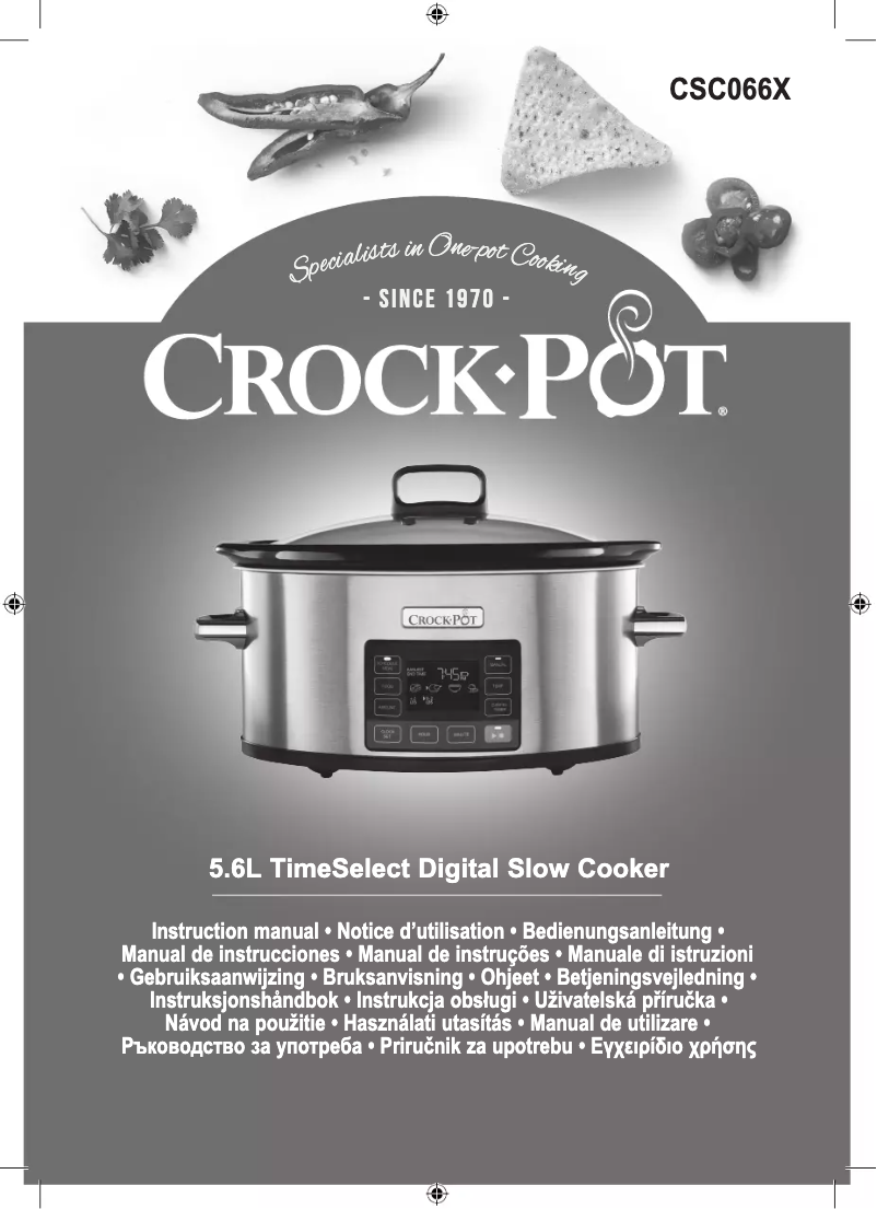 Página 1 del manual Manual de usuario Crock-Pot Slowcooker SCCPRC507B