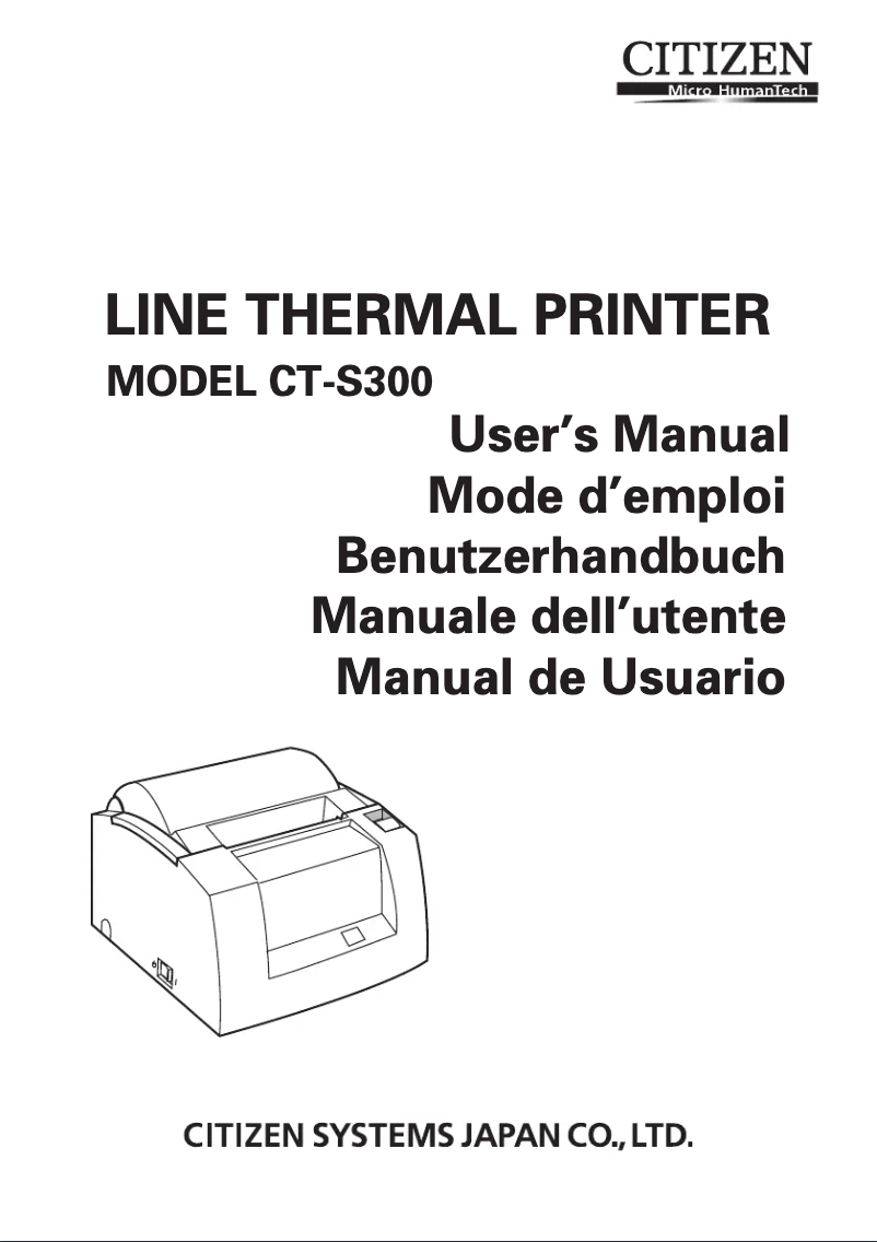 Imagen de la primera página del manual del dispositivo CT-S300