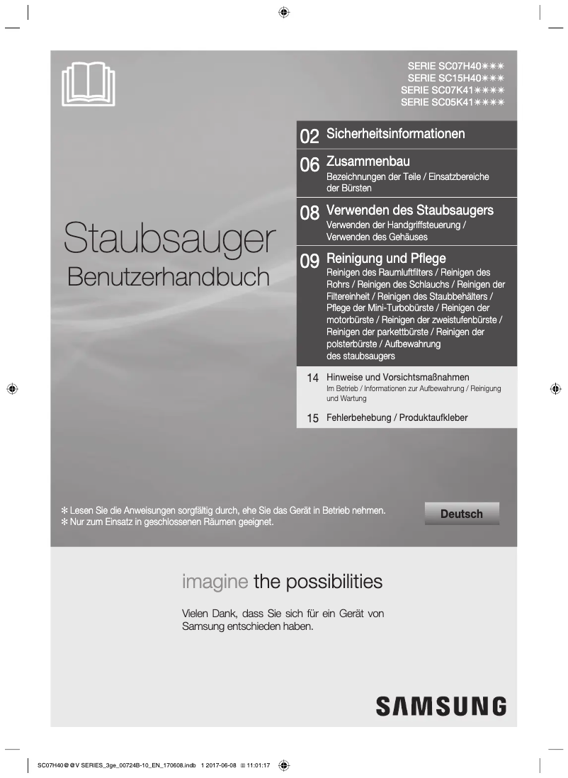 Página 1 del manual Manual de usuario Samsung Anti-Tangle Eco Comfort VC4100
