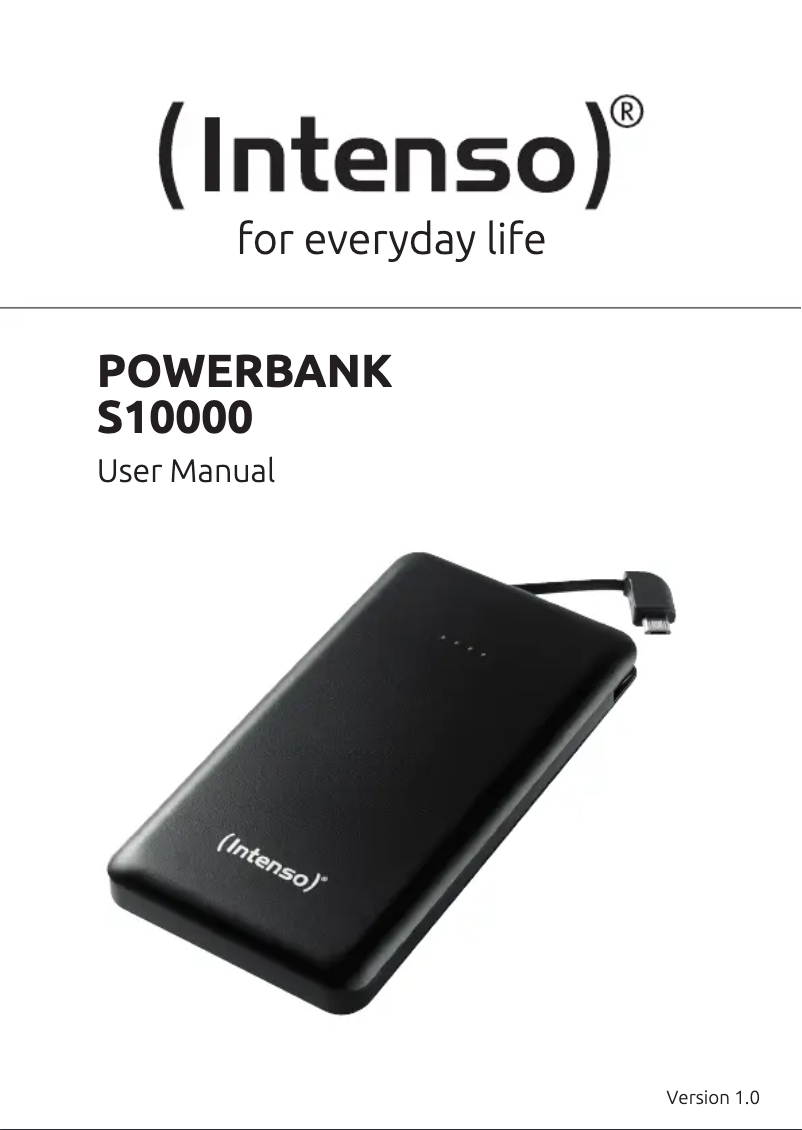 Imagen de la primera página del manual del dispositivo Powerbank S10000