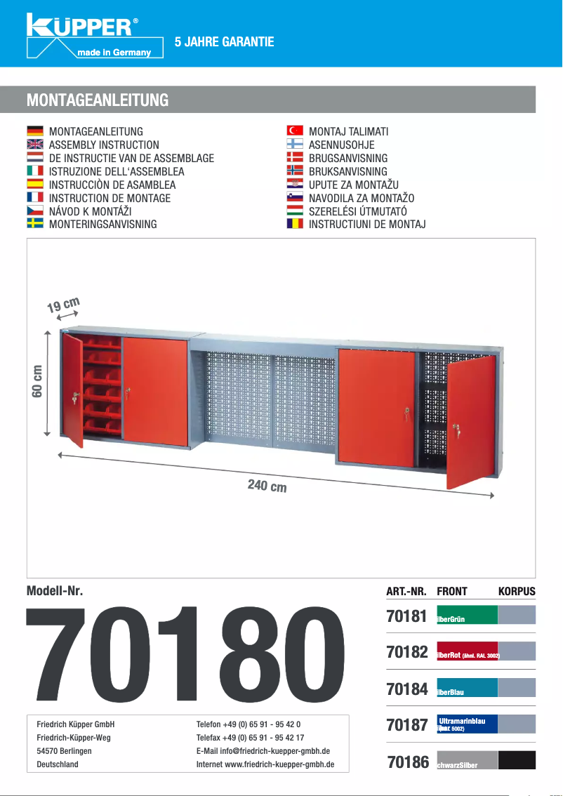 Página 1 del manual Manual de usuario Küpper 70187