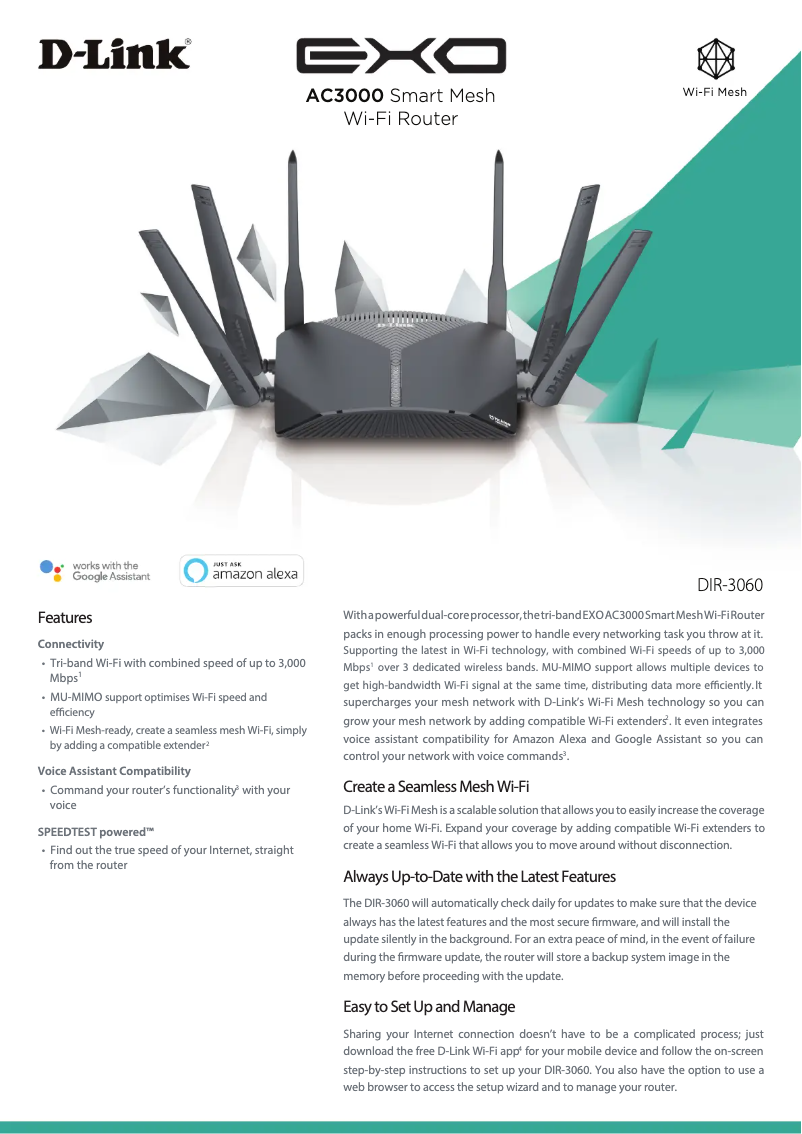 Imagen de la primera página del manual del dispositivo DIR-3060