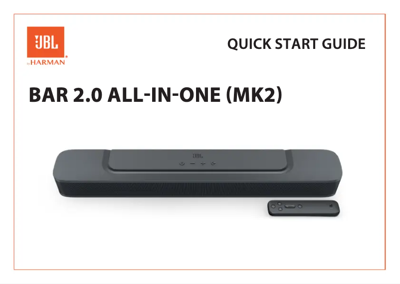 Página 1 del manual Guía de inicio rápido JBL Bar 2.0 All-in-One
