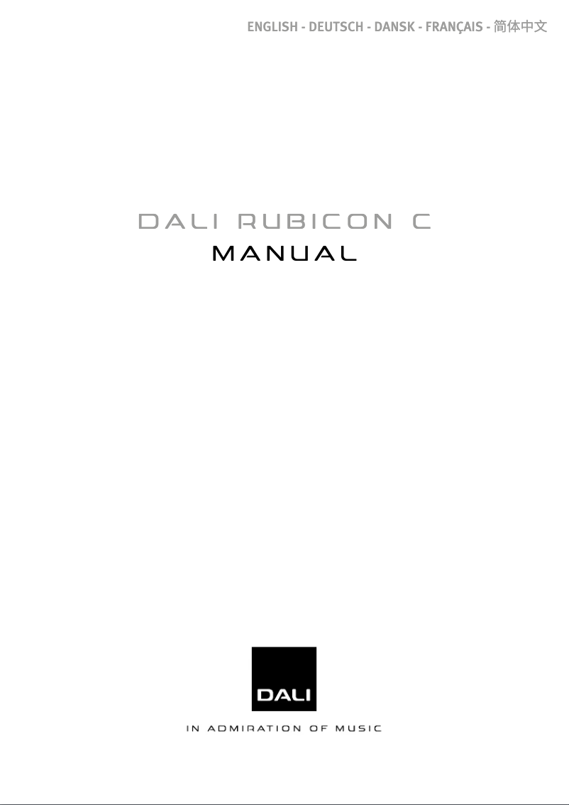 Página 1 del manual Manual de usuario Dali Rubicon 8 C