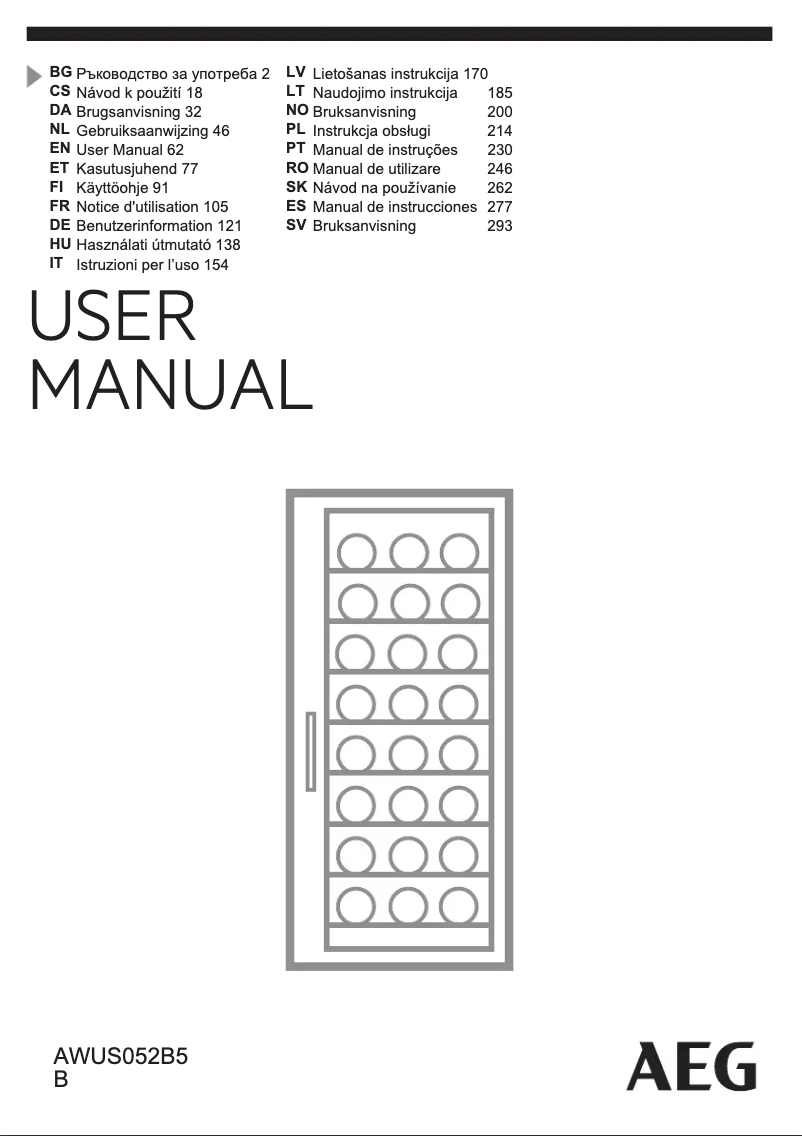 Imagen de la primera página del manual del dispositivo AWUS052B5B
