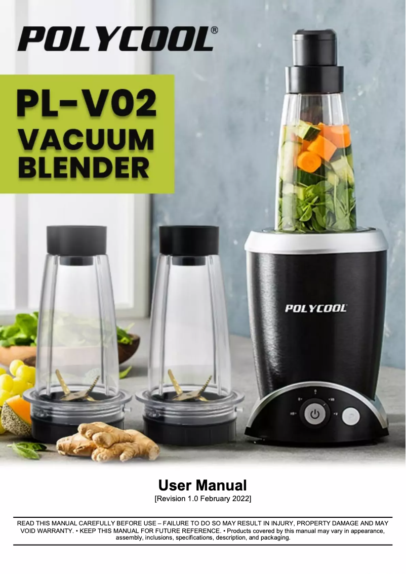 Página 1 del manual Manual de usuario PolyCool PL-V02