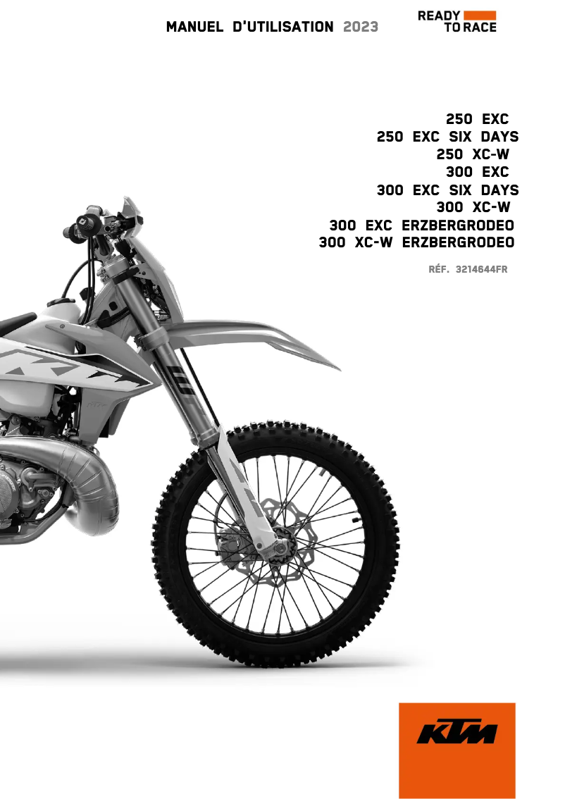 Página 1 del manual Manual de usuario KTM 300 EXC Erzbergrodeo (2023)