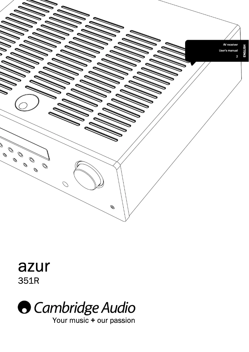 Imagen de la primera página del manual del dispositivo Azur 351R