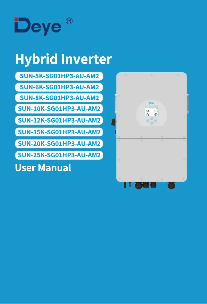 Página 1 del manual Manual de usuario Deye SUN-15K-SG01HP3-AU-AM2