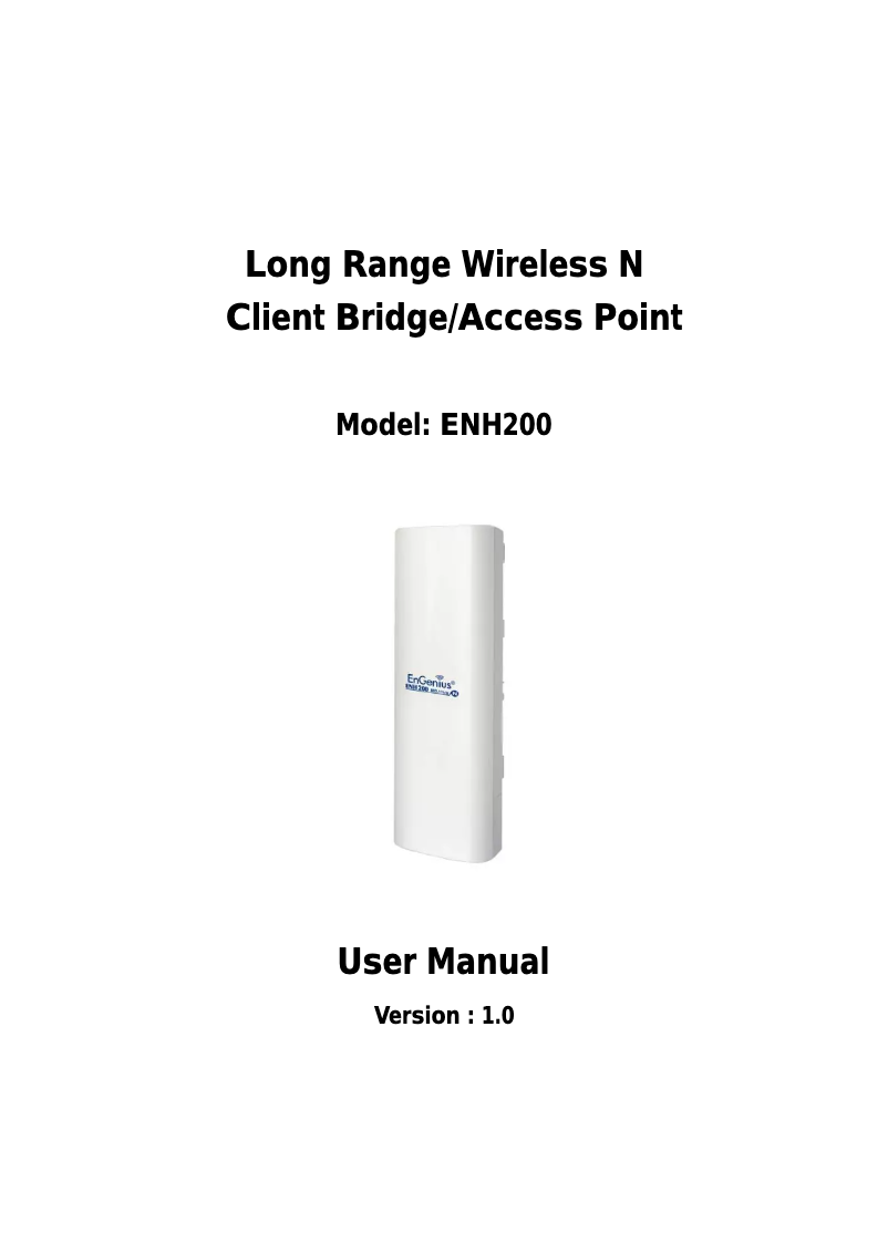 Página 1 del manual Manual de usuario EnGenius ENH200