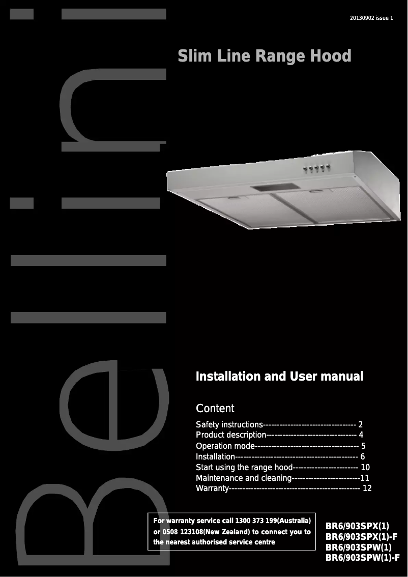 Imagen de la primera página del manual del dispositivo BR6/903SPX(1)-F