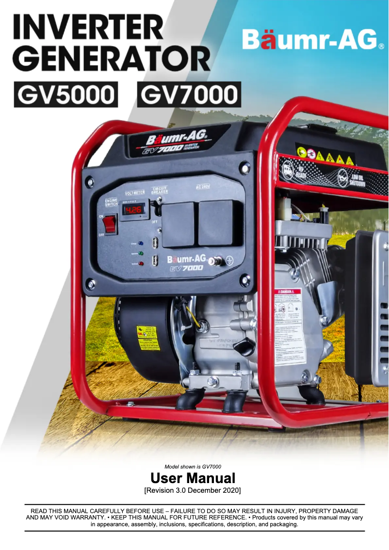 Página nº 1 - Manual de usuario Baumr-AG GV7000