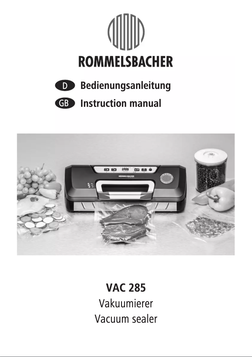 Imagen de la primera página del manual del dispositivo VAC 285