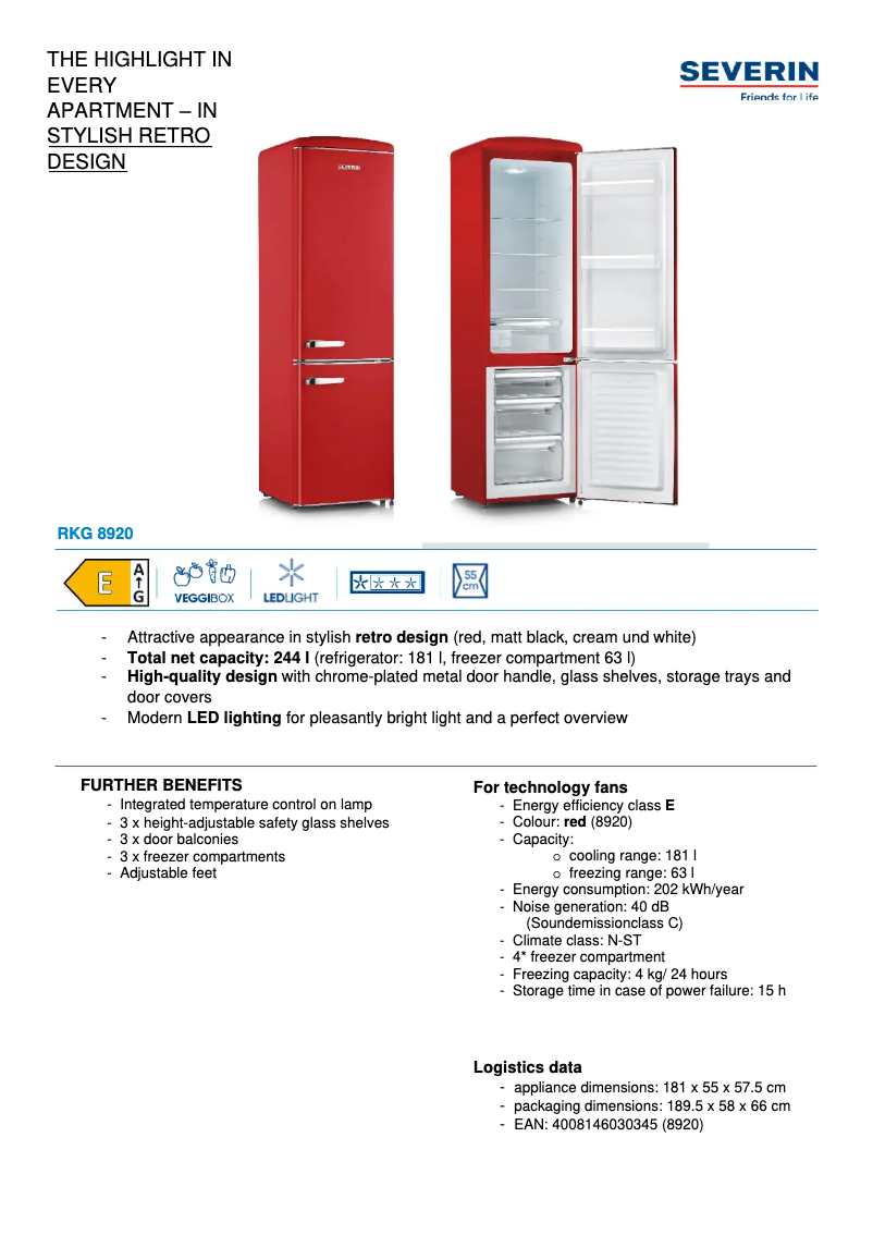Página nº 1 - Ficha técnica Severin RKG 8920