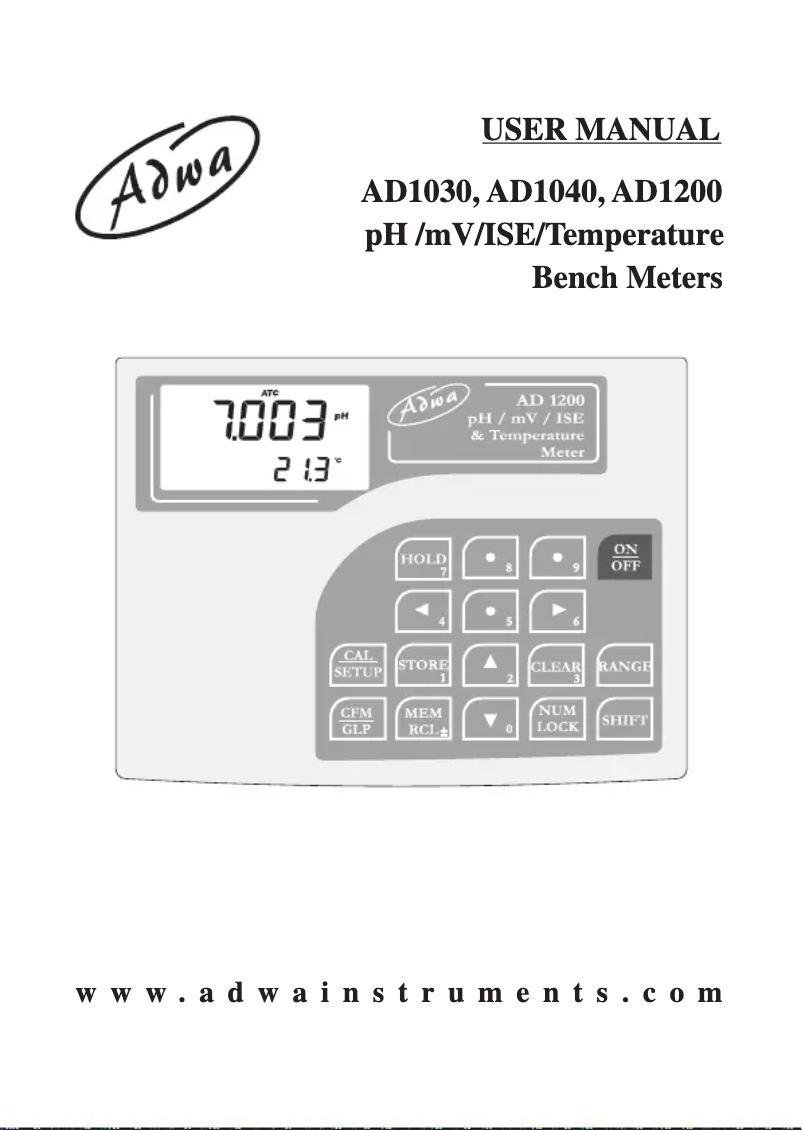 Página 1 del manual Manual de usuario Adwa AD1200