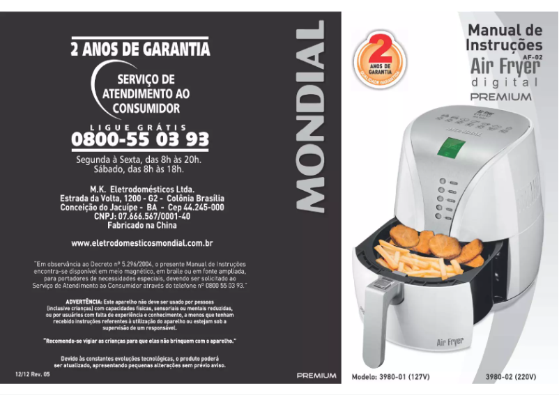 Imagen de la primera página del manual del dispositivo Digital Premium AF-02