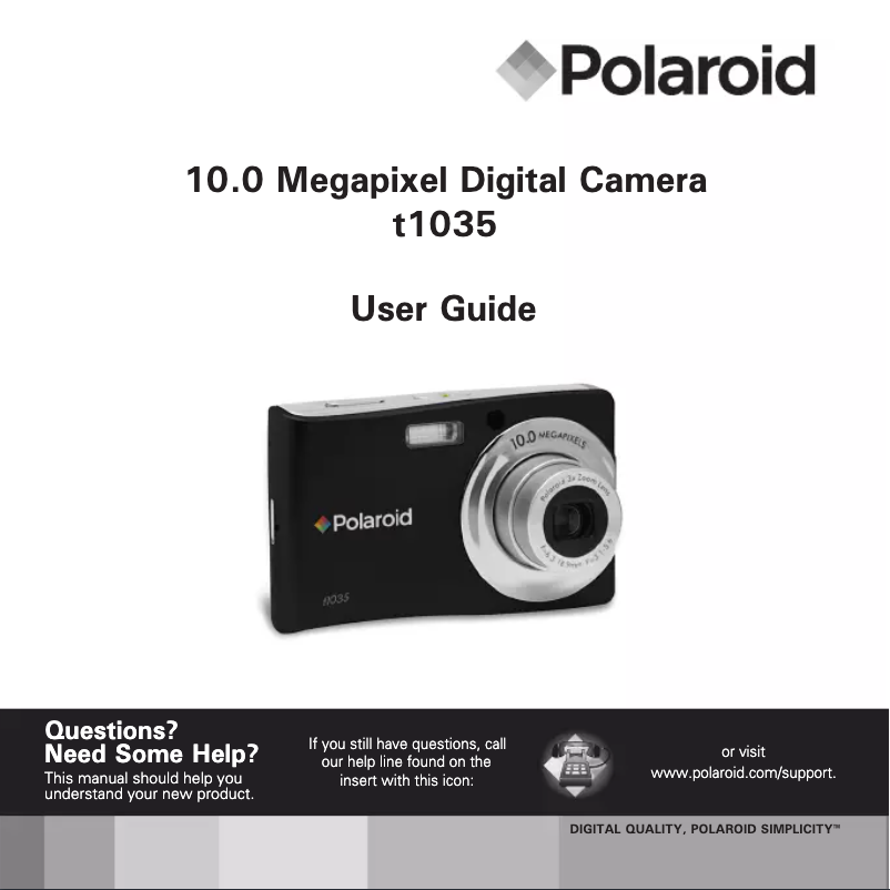 Página nº 1 - Manual de usuario Polaroid t1035