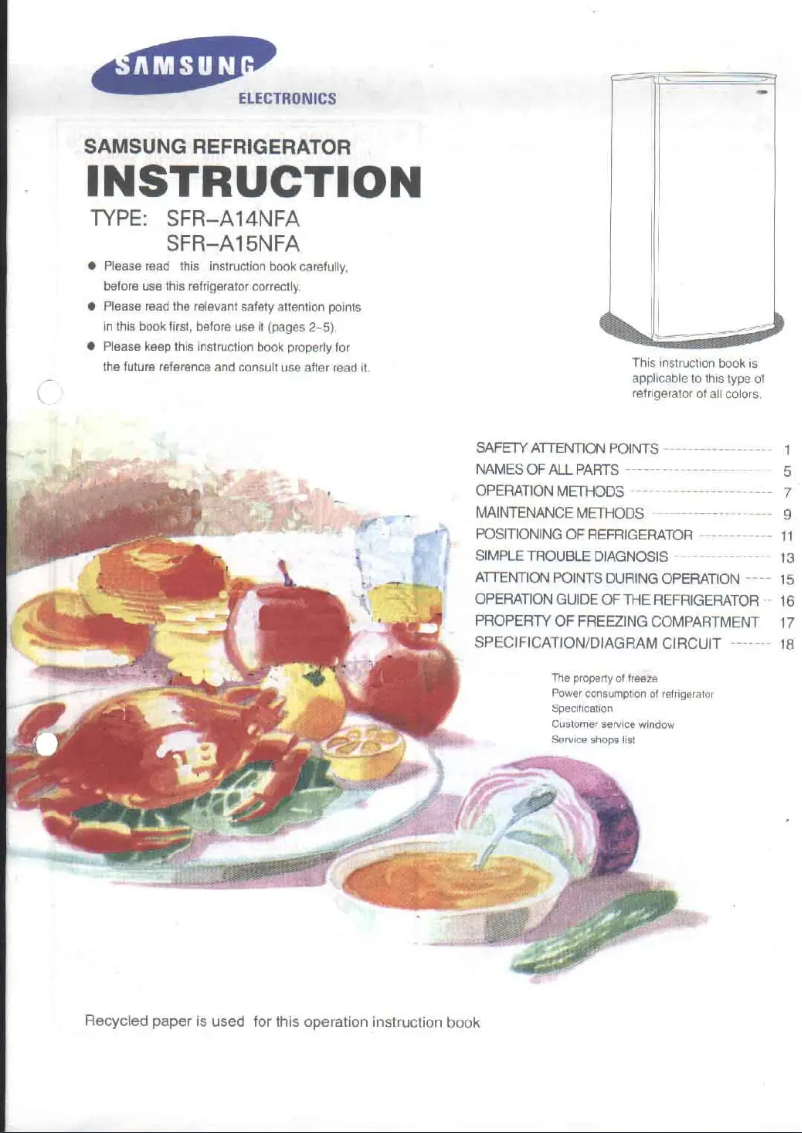 Imagen de la primera página del manual del dispositivo SFR-A14NFA